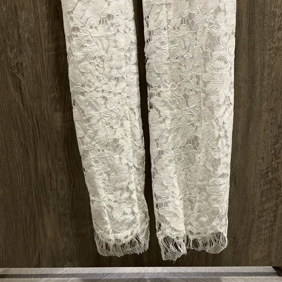 NWOT White Lace Backless Jumpsuit - Picture 6 of 13